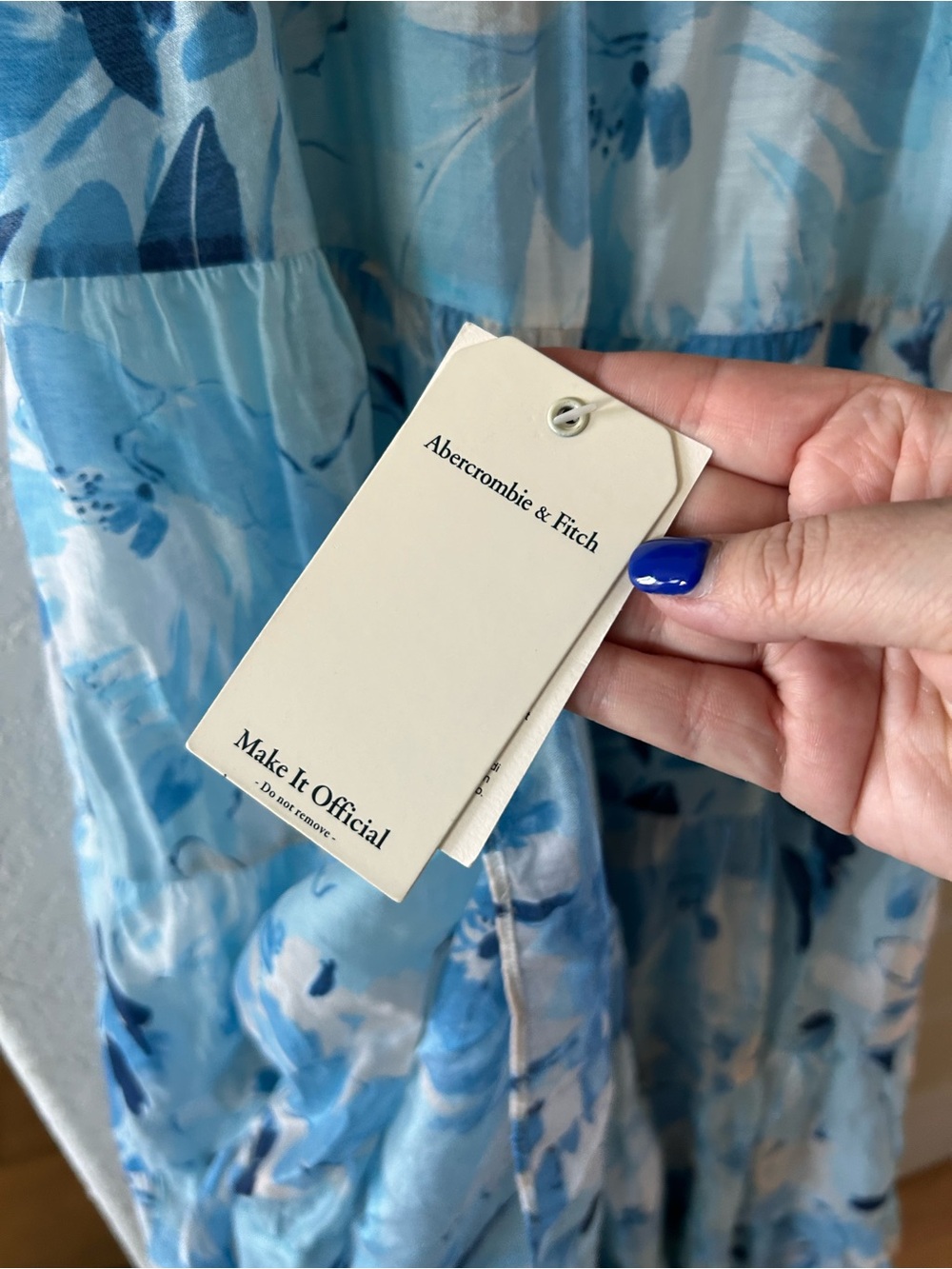 NWT Abercrombie Tiered Floral Maxi Dress - Picture 7 of 9
